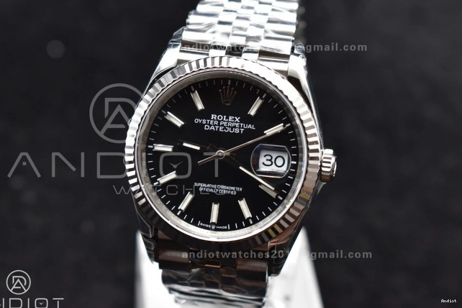 Steel VS3235 DateJust 36 Stick Black VSF 1:1 Best Dial 126234 Edition on Jubilee SS 904L Bracelet 1116
